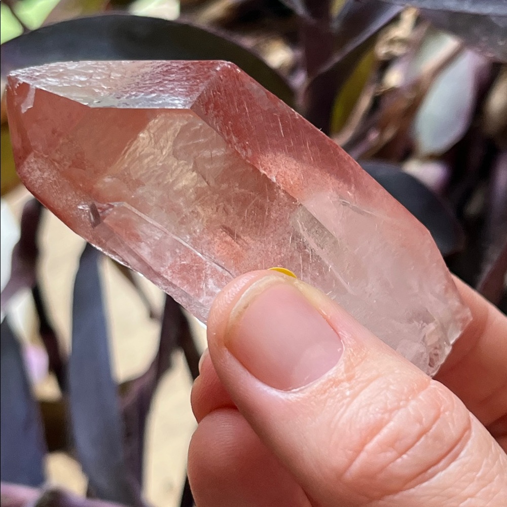 Pink Lemurian Crystal Quartz Point - Picture 5 of 6